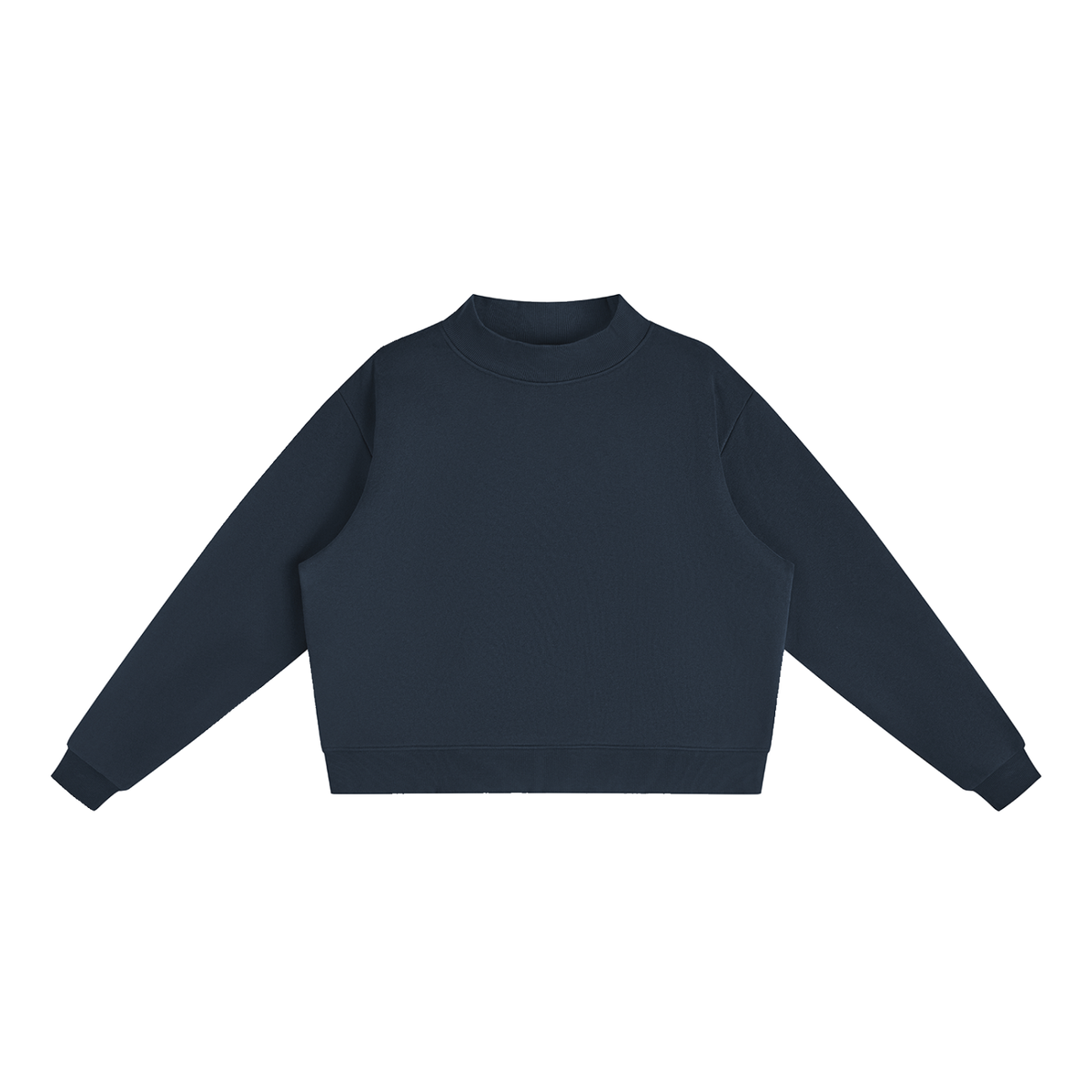 Essential Fleece Mock-Neck Crew Sweatshirt