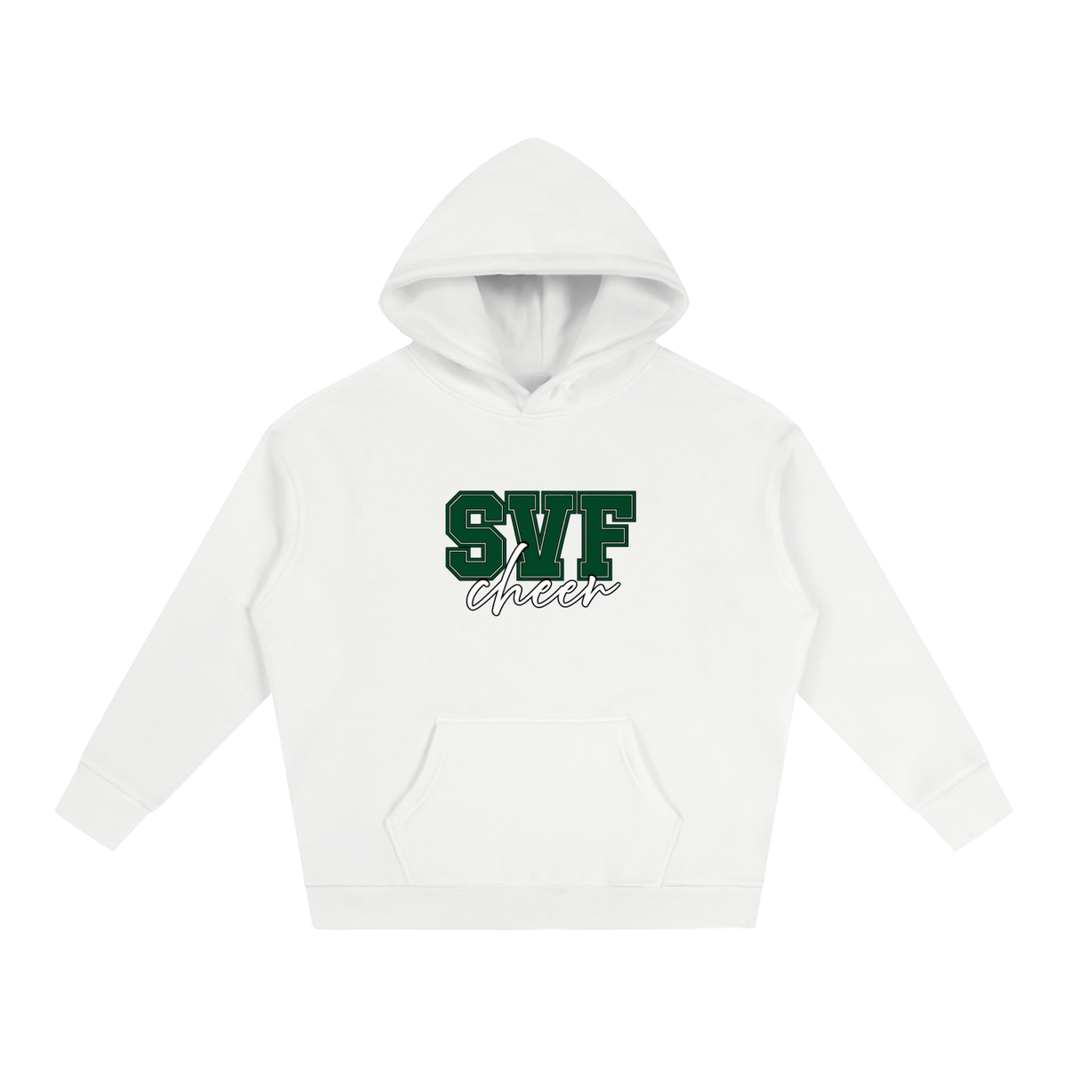 Cursive Front St Vincent Ferrer Oversize Fleeced Hoodie