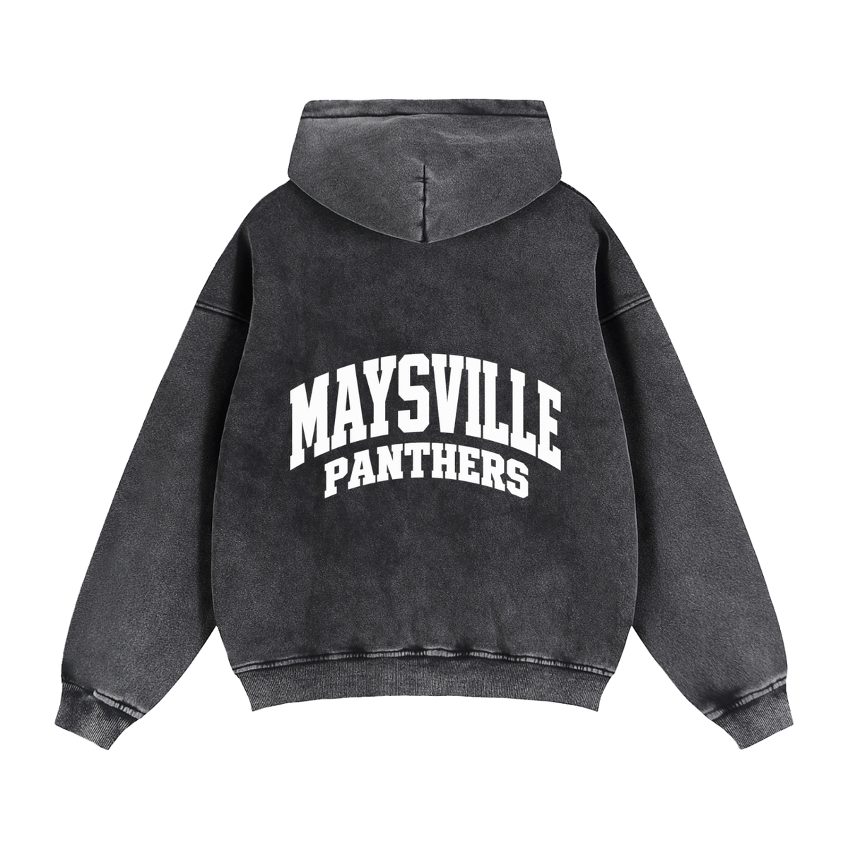 Basic 2 White Maysville Zip-Through Boxy Fleece Hoodie
