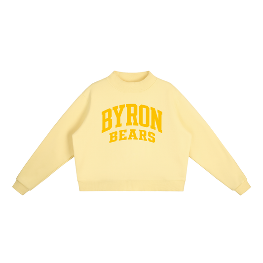 Basic 2 Byron Essential Fleece Mock-Neck Crew Sweatshirt (printed)