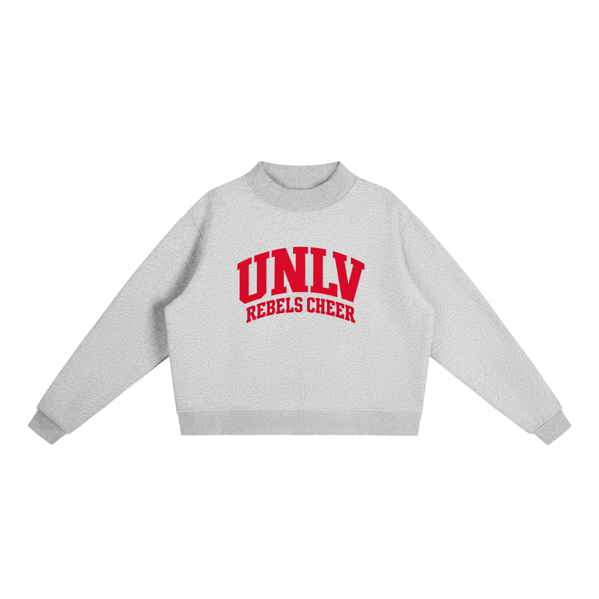 Basic 2 UNLV Essential Fleece Mock-Neck Crew Sweatshirt (printed)