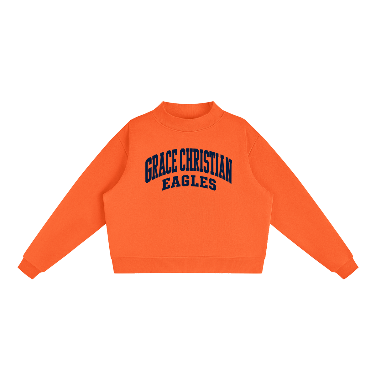 Essential Fleece Mock-Neck Crew Sweatshirt