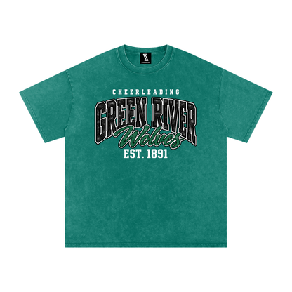 Vintage Green River Snow Washed Oversized Cotton T-Shirt