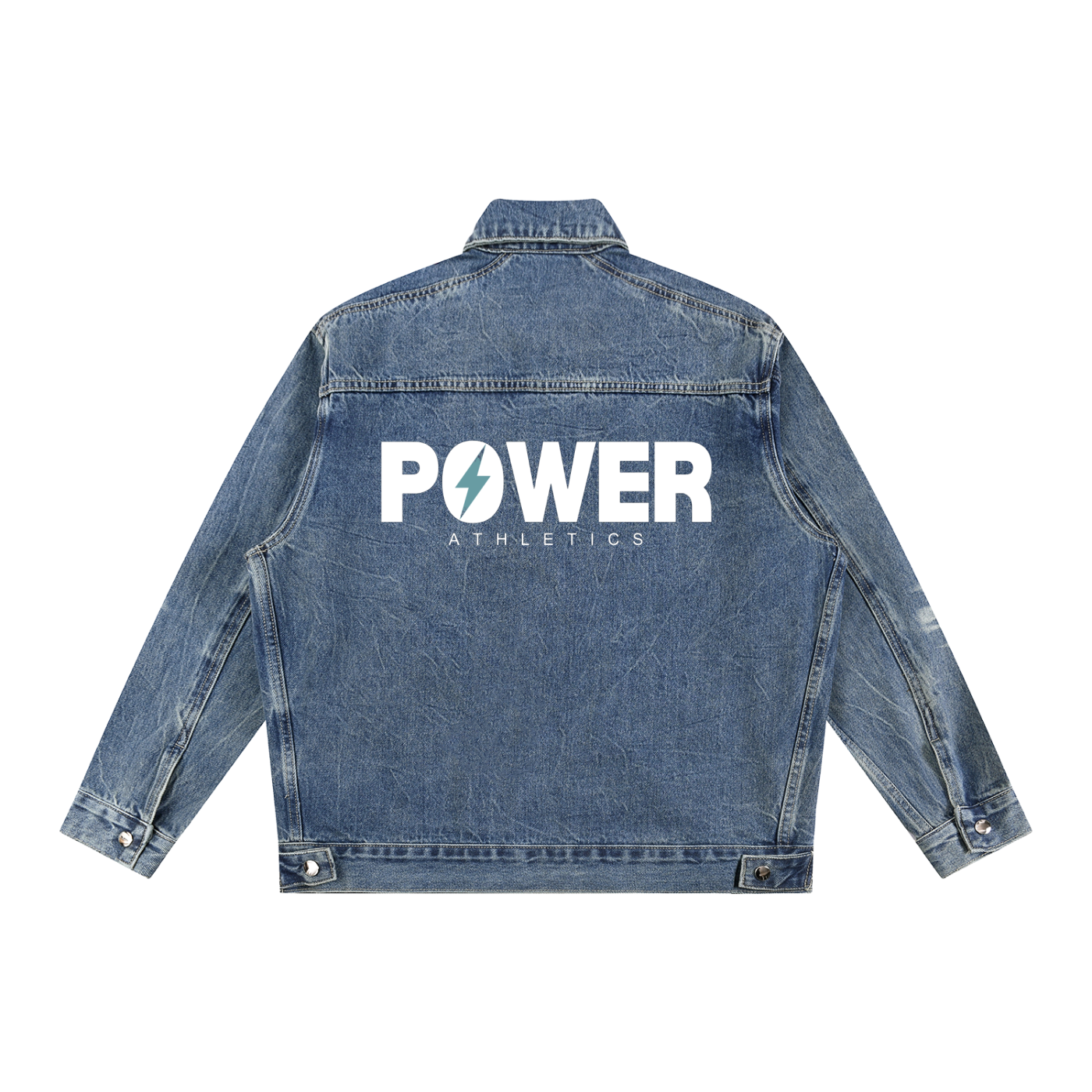 Vintage Wash Zip Up Denim Jacket