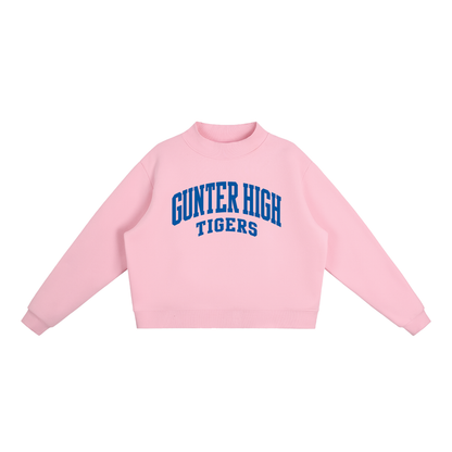 Basic 2 Gunter Essential Fleece Mock-Neck Crew Sweatshirt