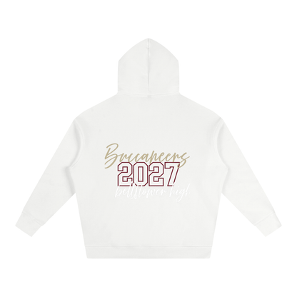 Cursive Front Bellflower Oversize Fleeced Hoodie