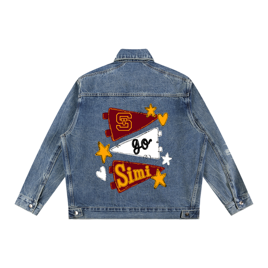 Lets Go Simi Valley Vintage Wash Zip Up Denim Jacket