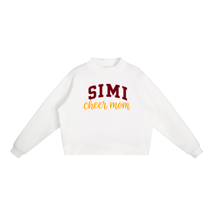 Cheer Mom Simi Valley Essential Fleece Mock-Neck Crew Sweatshirt