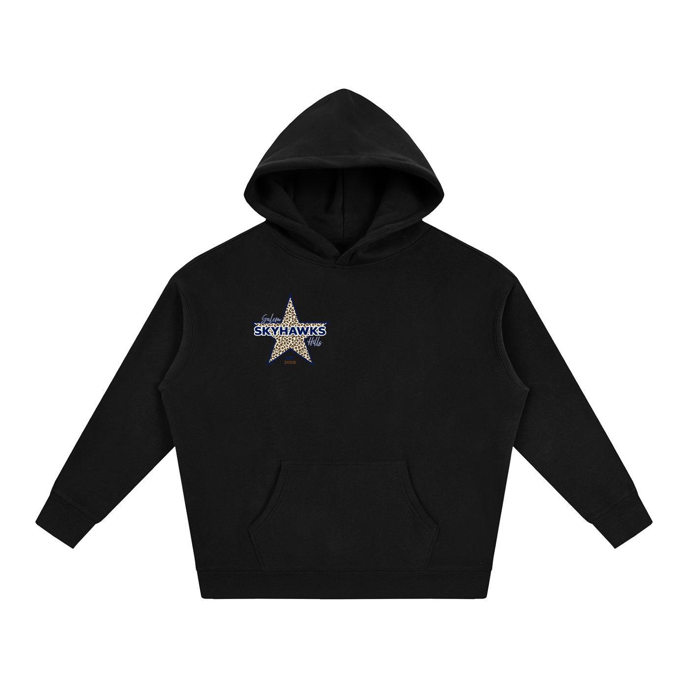 Leopard Star Oversized Hoodie