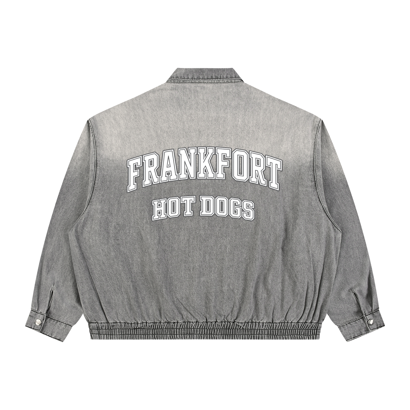 Unisex Vintage Wash Full-Zip Denim Jacket
