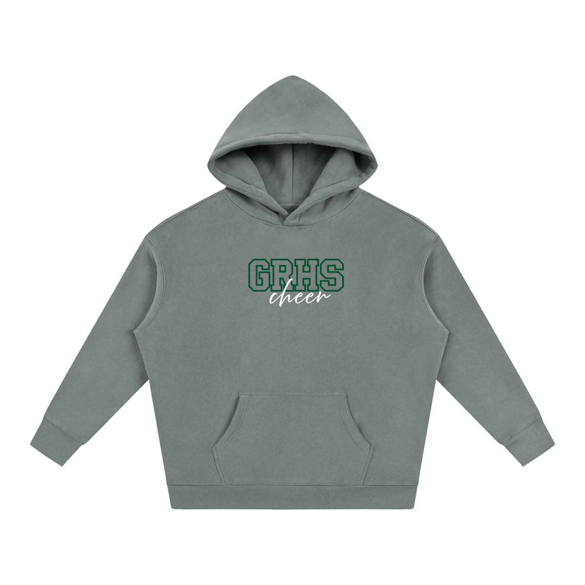 Cursive Front Green River Oversize Fleeced Hoodie
