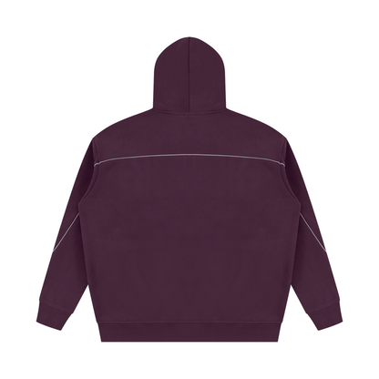 Unisex Oversized Piping Fleece Hoodie