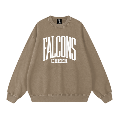 Basic 3 Fitch Snow Washed Oversized Sweatshirt