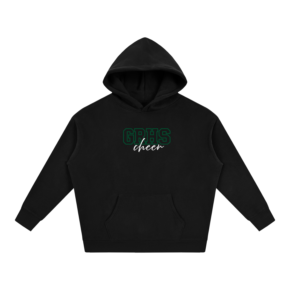 Cursive Front Green River Oversize Fleeced Hoodie