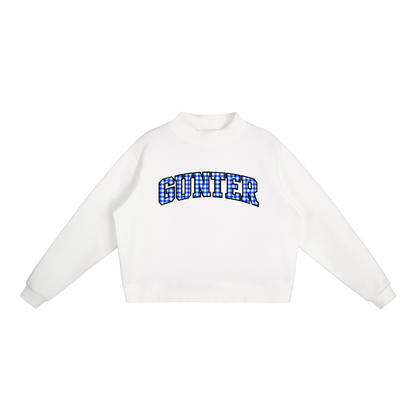 Gingham Gunter Essential Fleece Mock-Neck Crew Sweatshirt