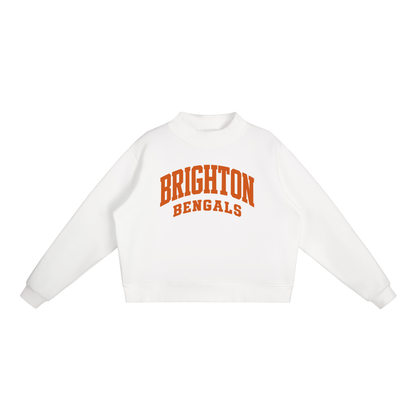 Essential Fleece Mock-Neck Crew Sweatshirt