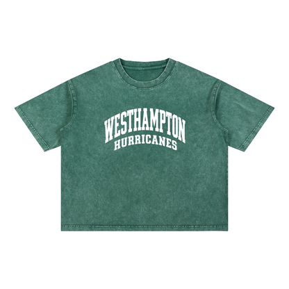 Basic 2 White Westhampton Mineral Wash Boxy Cotton T-Shirt