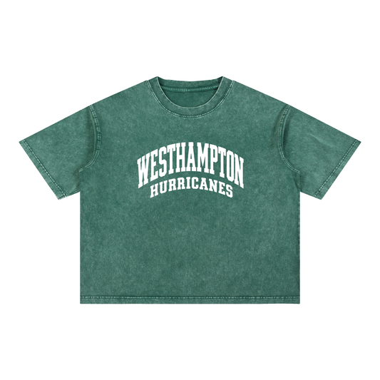 Basic 2 White Westhampton Mineral Wash Boxy Cotton T-Shirt