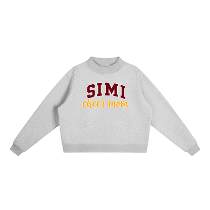 Cheer Mom Simi Valley Essential Fleece Mock-Neck Crew Sweatshirt