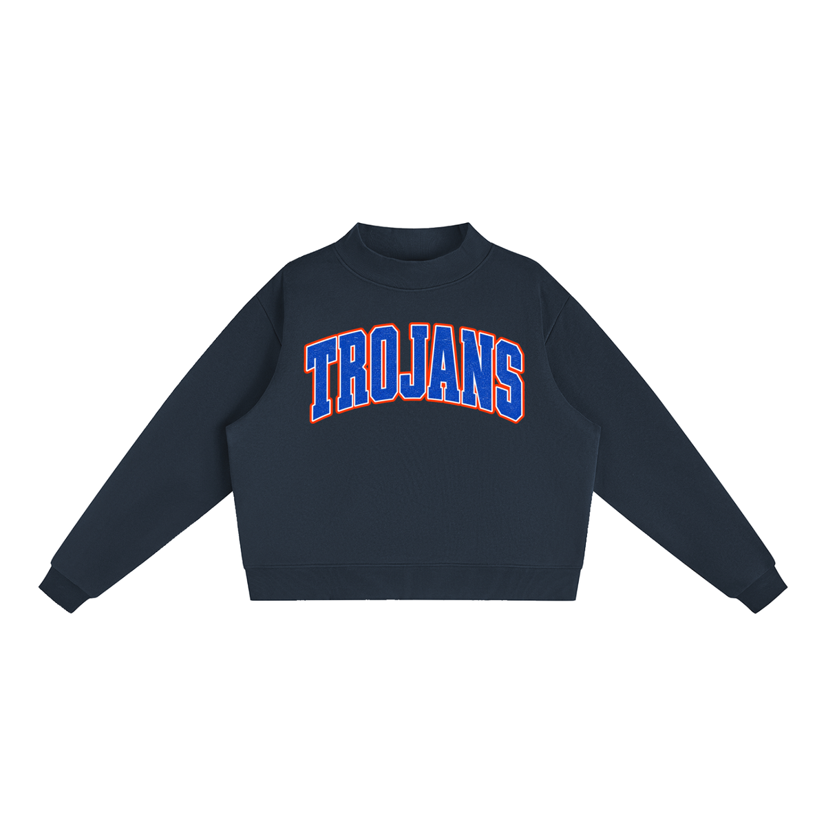Essential Fleece Mock-Neck Crew Sweatshirt
