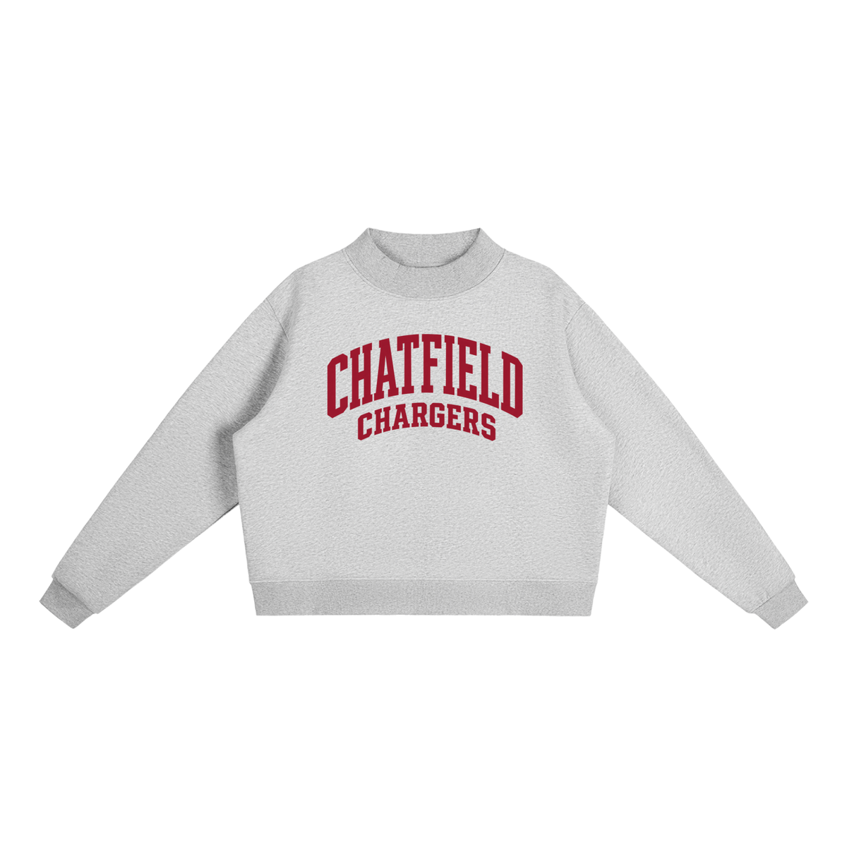 Basic 2 Chatfield Essential Fleece Mock-Neck Crew Sweatshirt (printed)