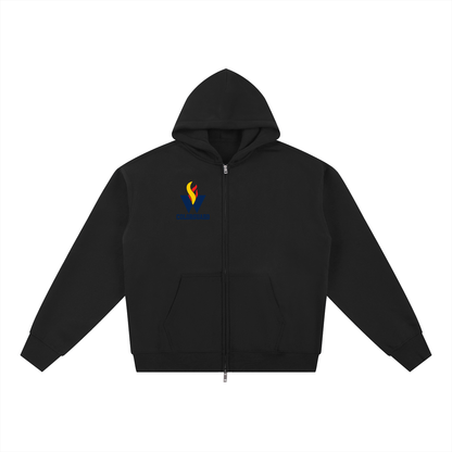 Simple West Shore Essential Fleece Zip-Through Hoodie