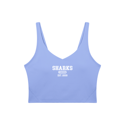 Old School Oasis Women's V-Neck Yoga Sports Bra