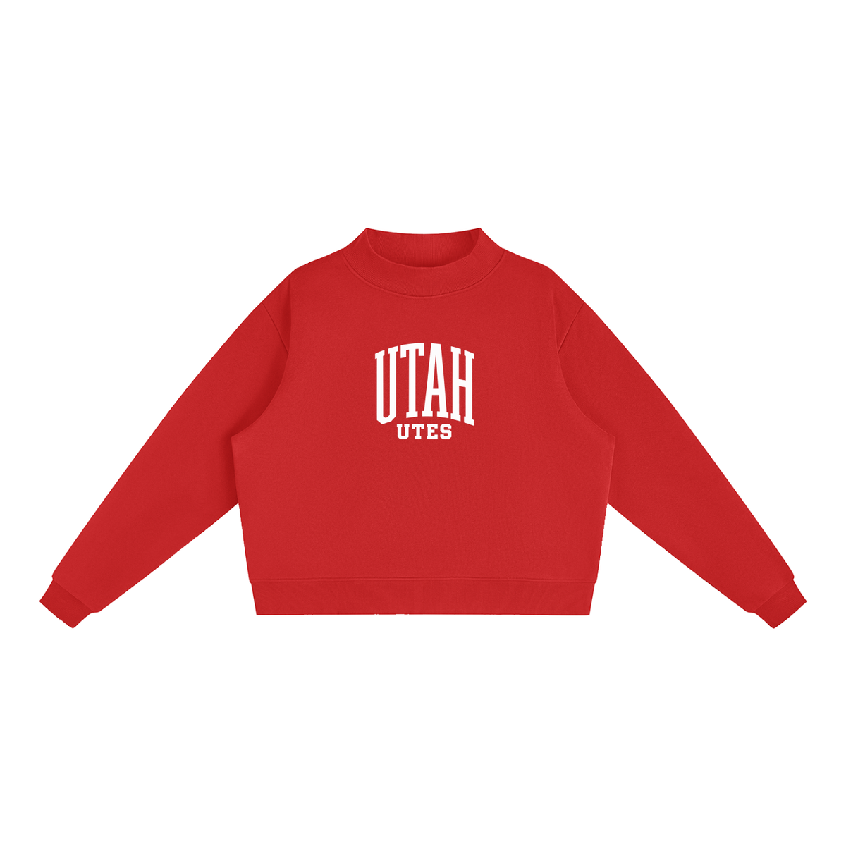Essential Fleece Mock-Neck Crew Sweatshirt