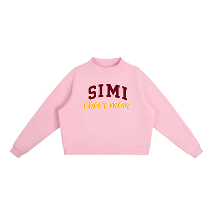 Cheer Mom Simi Valley Essential Fleece Mock-Neck Crew Sweatshirt