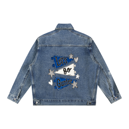Lets Go Gunter Vintage Wash Zip Up Denim Jacket