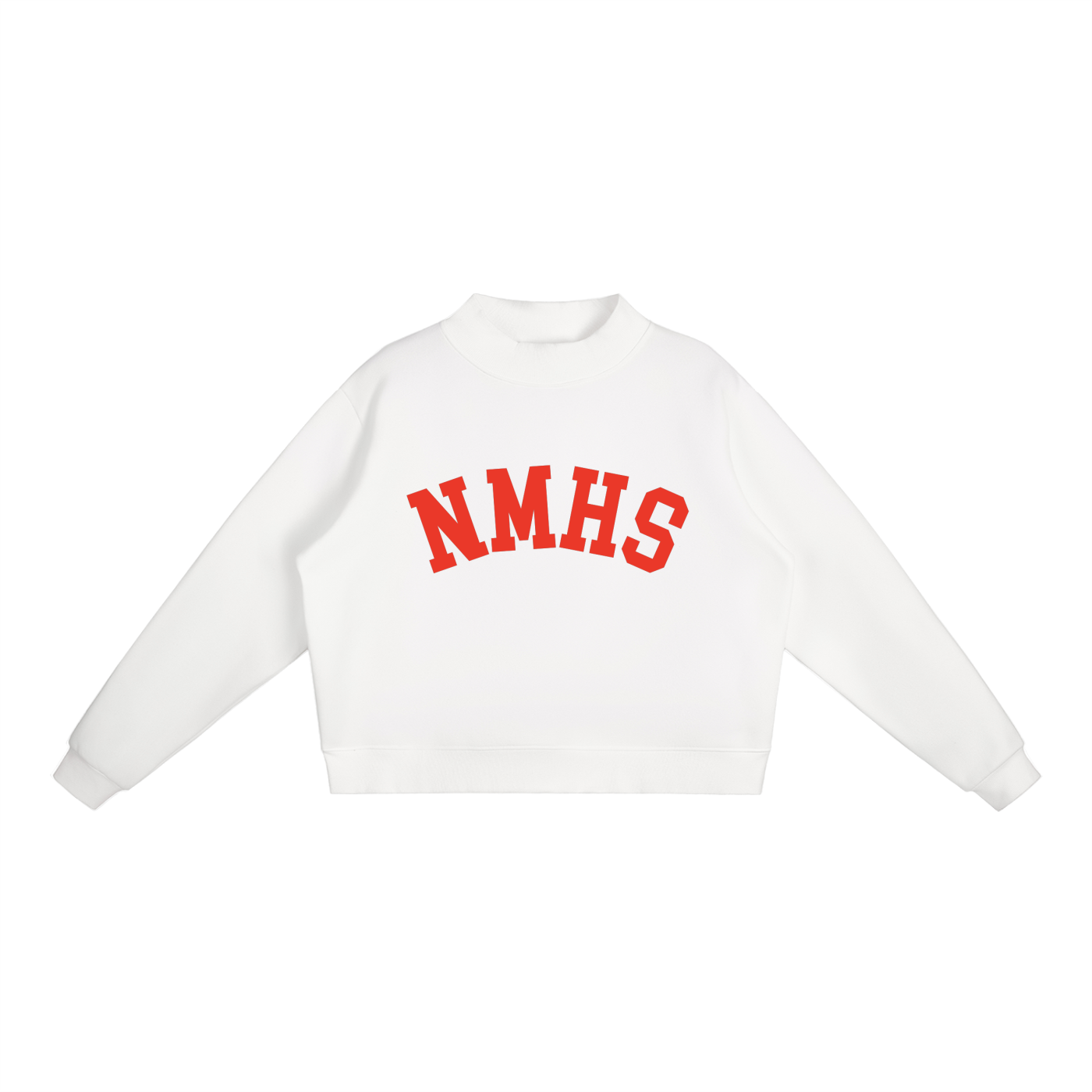 Essential Fleece Mock-Neck Crew Sweatshirt