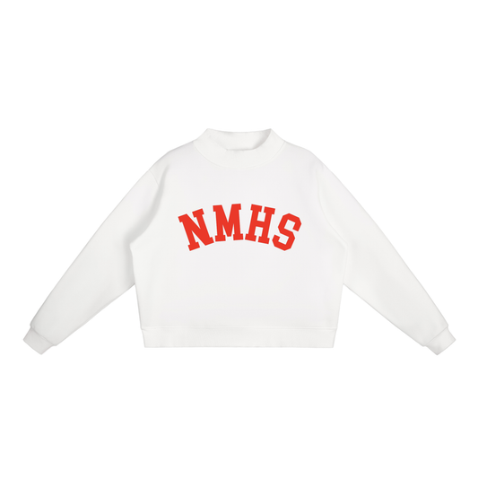 Essential Fleece Mock-Neck Crew Sweatshirt