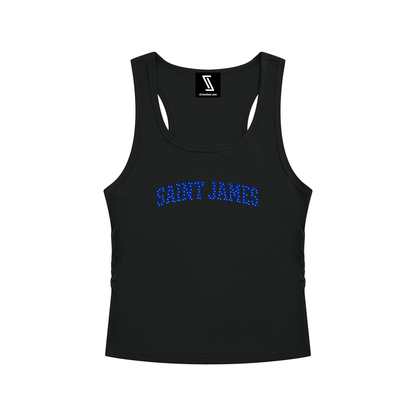Polka Dot Saint James Women’s Ruched Tank Top