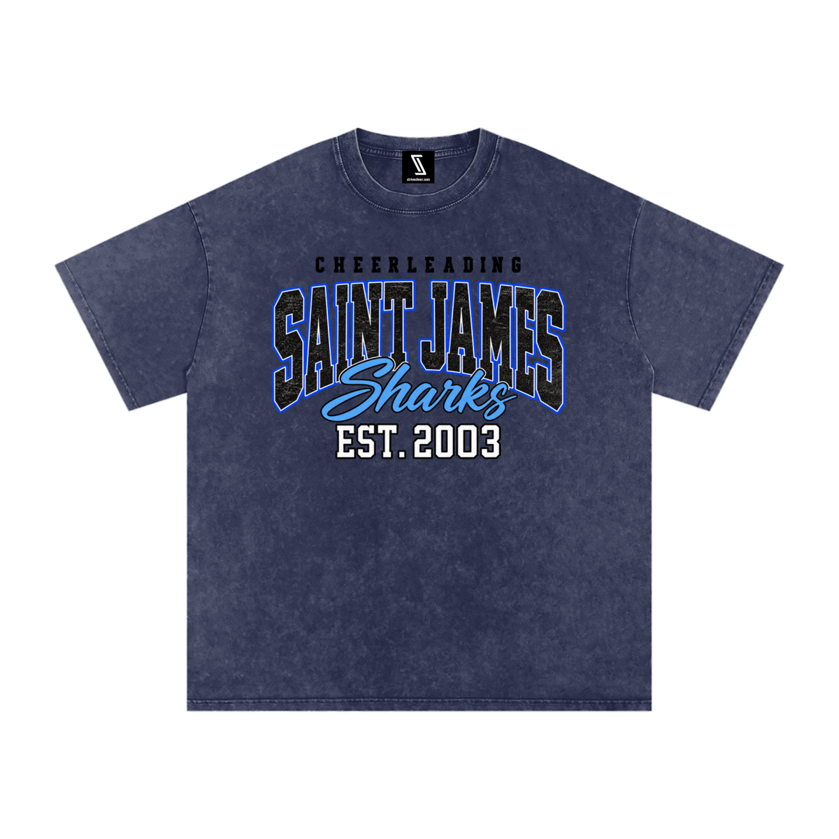 Vintage Saint James Snow Washed Oversized Cotton T-Shirt