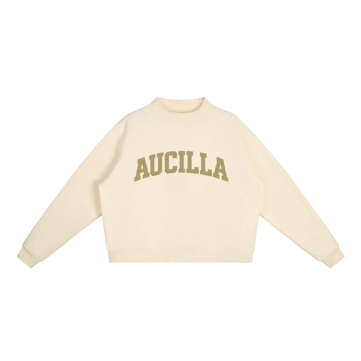 Essential Fleece Mock-Neck Crew Sweatshirt