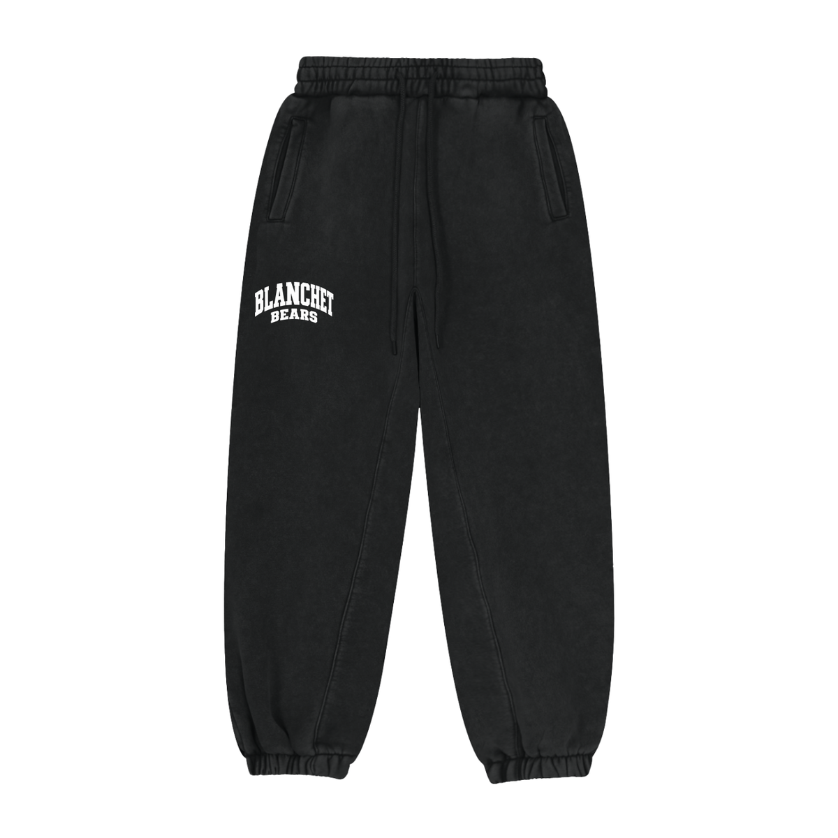 Basic 2 White Blanchet Fleeced Jogger Sweatpants