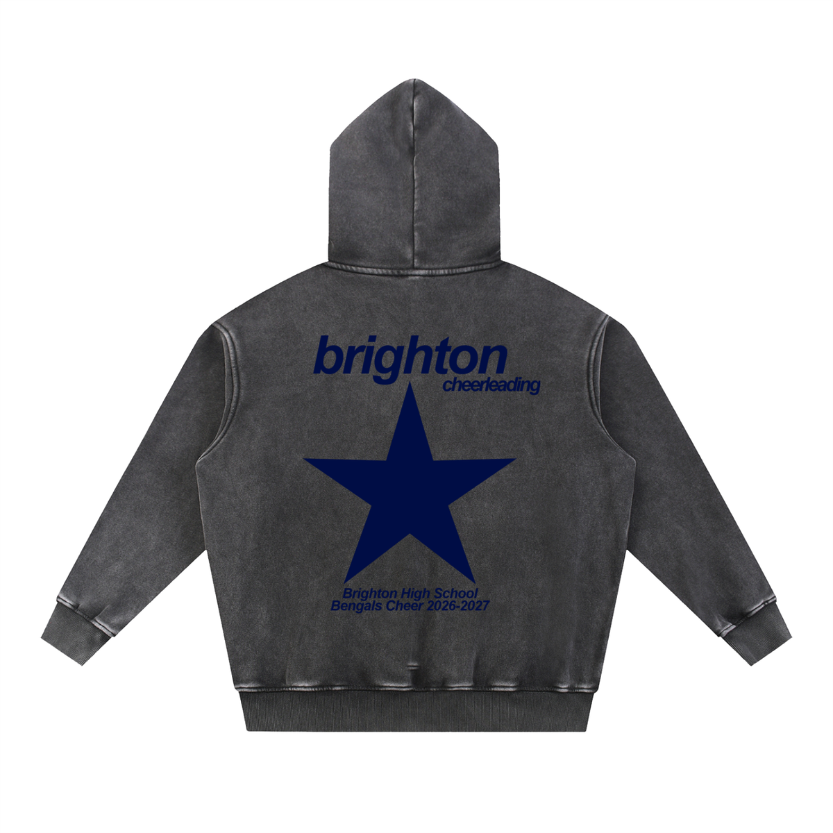 Snow Wash Fleece Oversize Hoodie