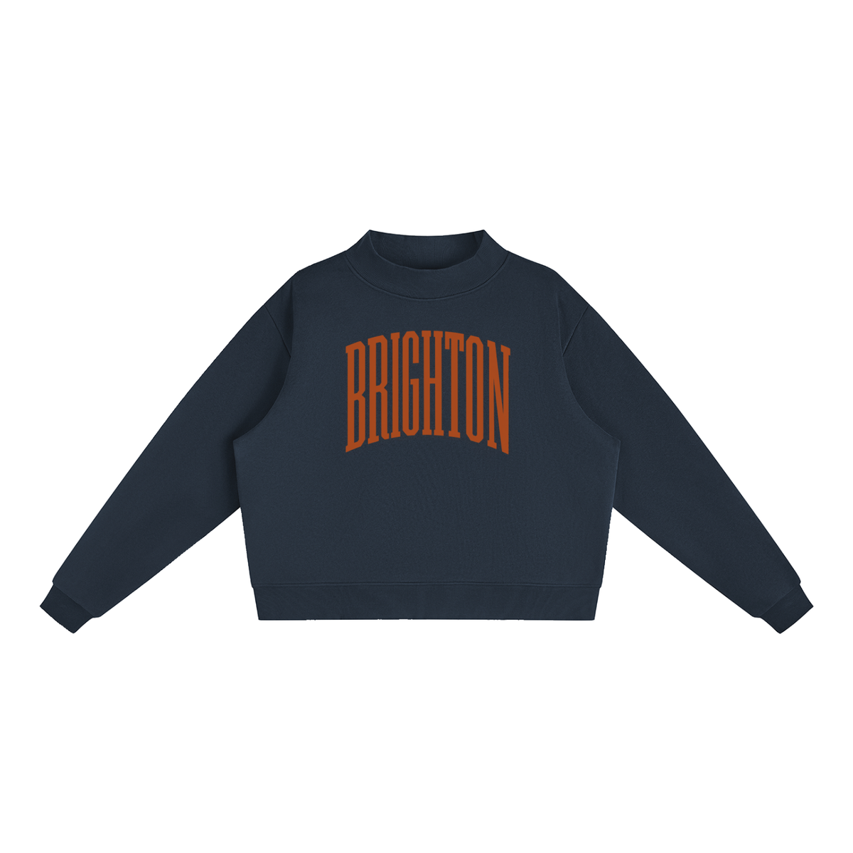 Essential Fleece Mock-Neck Crew Sweatshirt