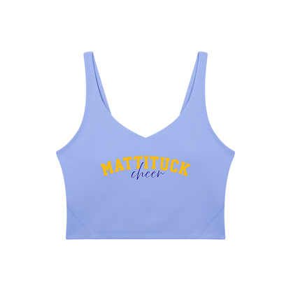 Cursive Mattituck Women's V-Neck Yoga Sports Bra