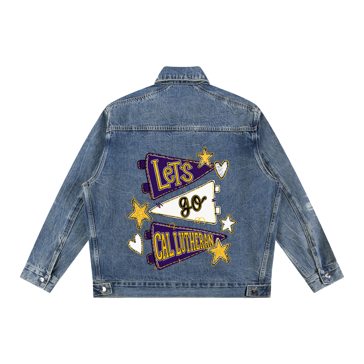 Vintage Wash Zip Up Denim Jacket