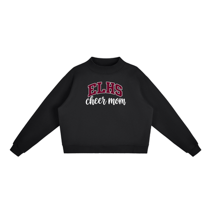 Cheer Mom East Lyme Essential Fleece Mock-Neck Crew Sweatshirt (printed)