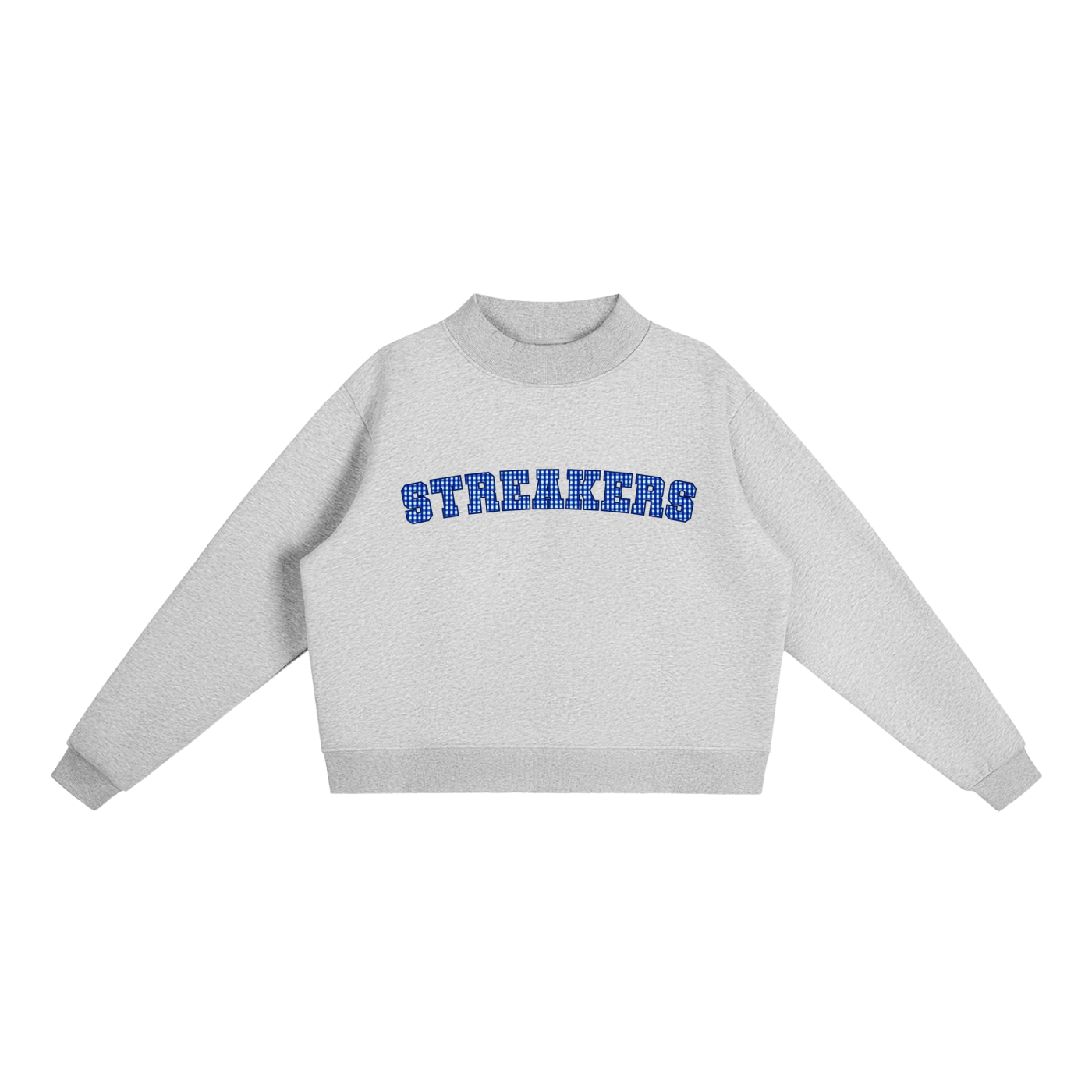Gingham Mockneck