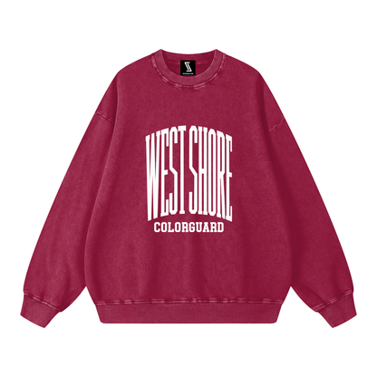 Basic 3 West Shore Snow Washed Oversized Sweatshirt