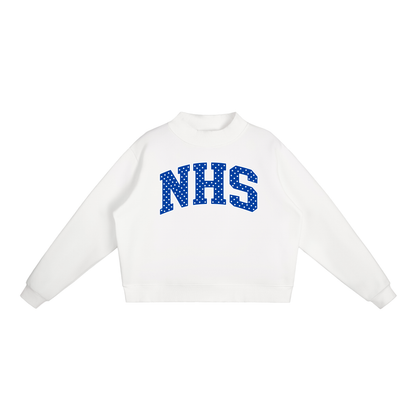 Essential Fleece Mock-Neck Crew Sweatshirt