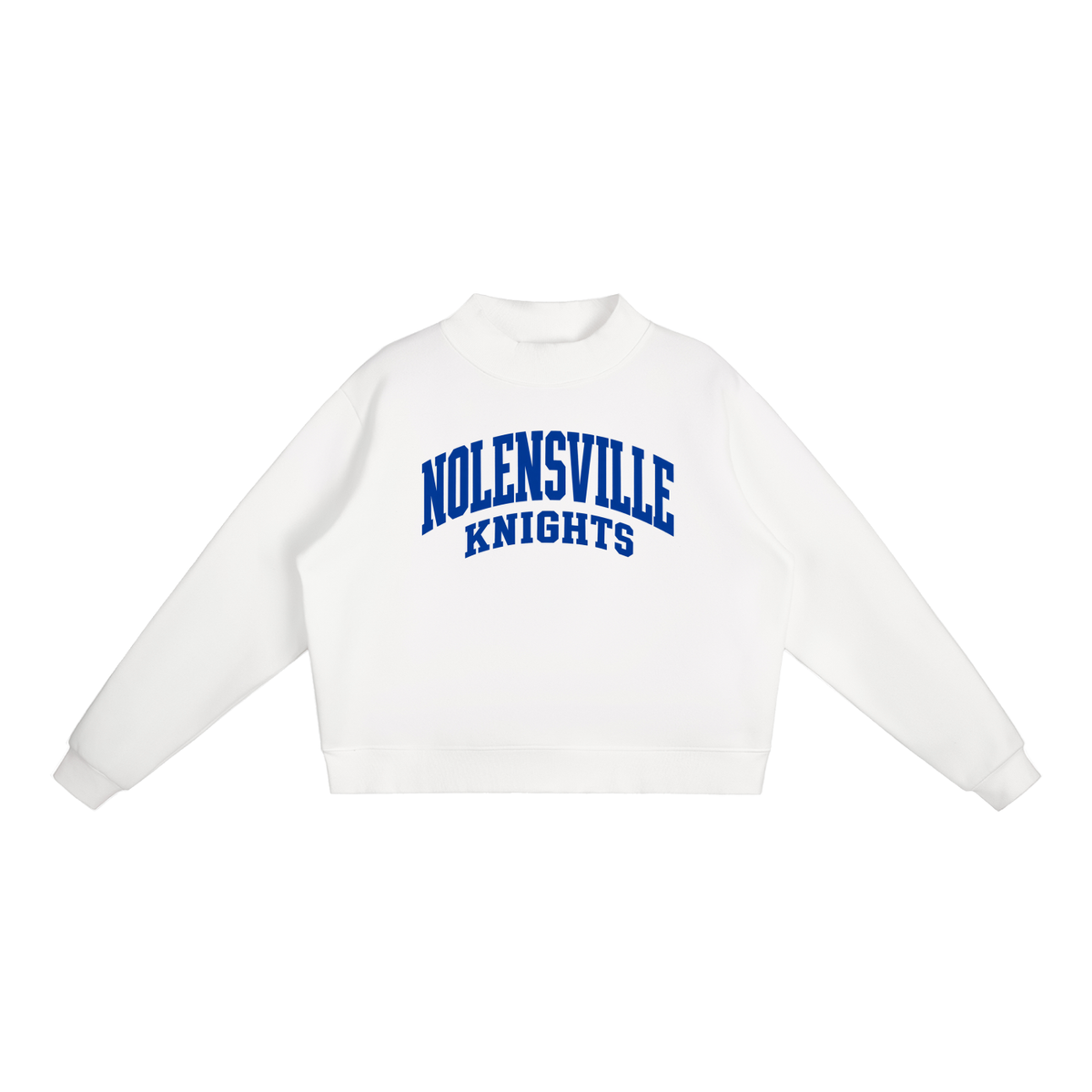 Essential Fleece Mock-Neck Crew Sweatshirt