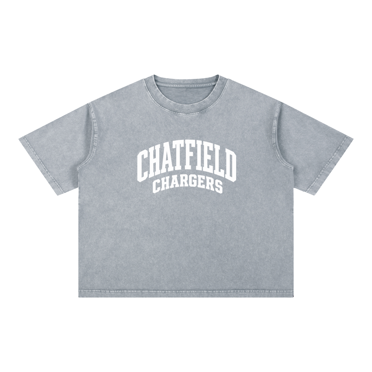 Basic 2 White Chatfield Mineral Wash Boxy Cotton T-Shirt