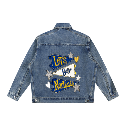 Lets Go Northside Vintage Wash Zip Up Denim Jacket