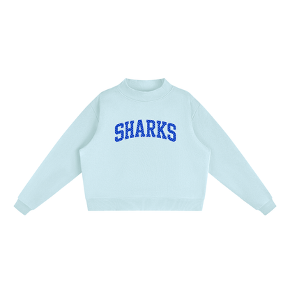 Essential Fleece Mock-Neck Crew Sweatshirt