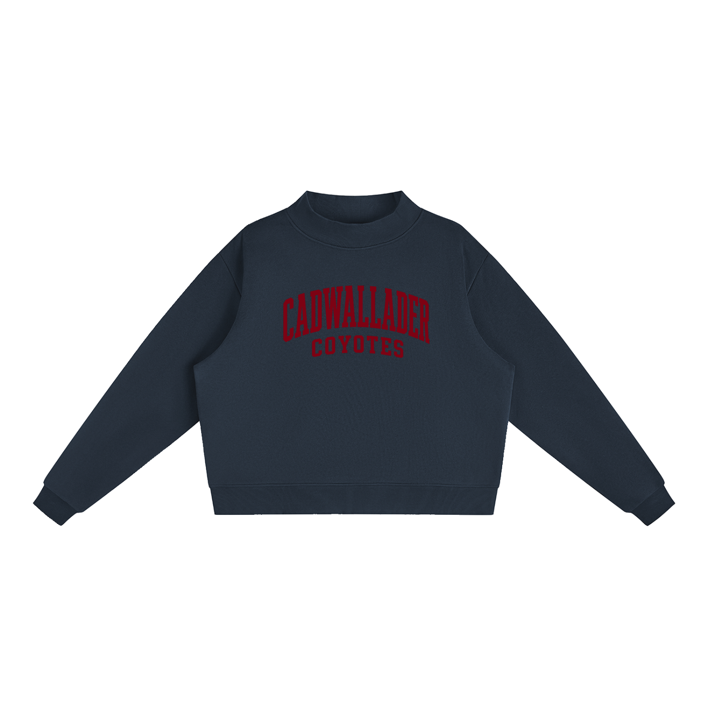 Essential Fleece Mock-Neck Crew Sweatshirt