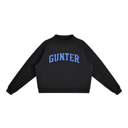 Gingham Gunter Essential Fleece Mock-Neck Crew Sweatshirt
